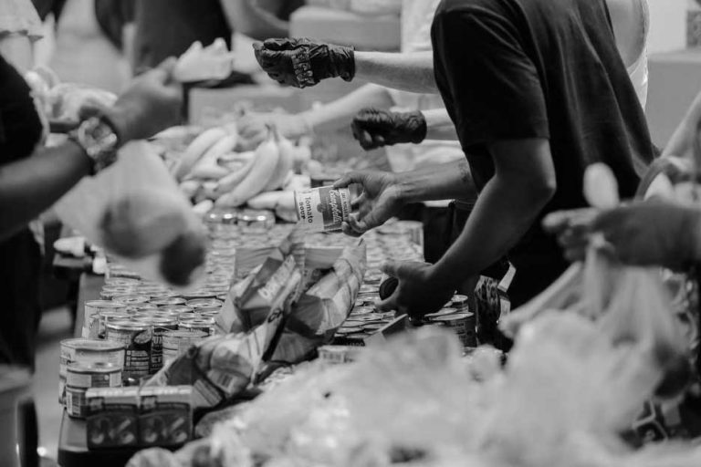 photo of people ina food bank
